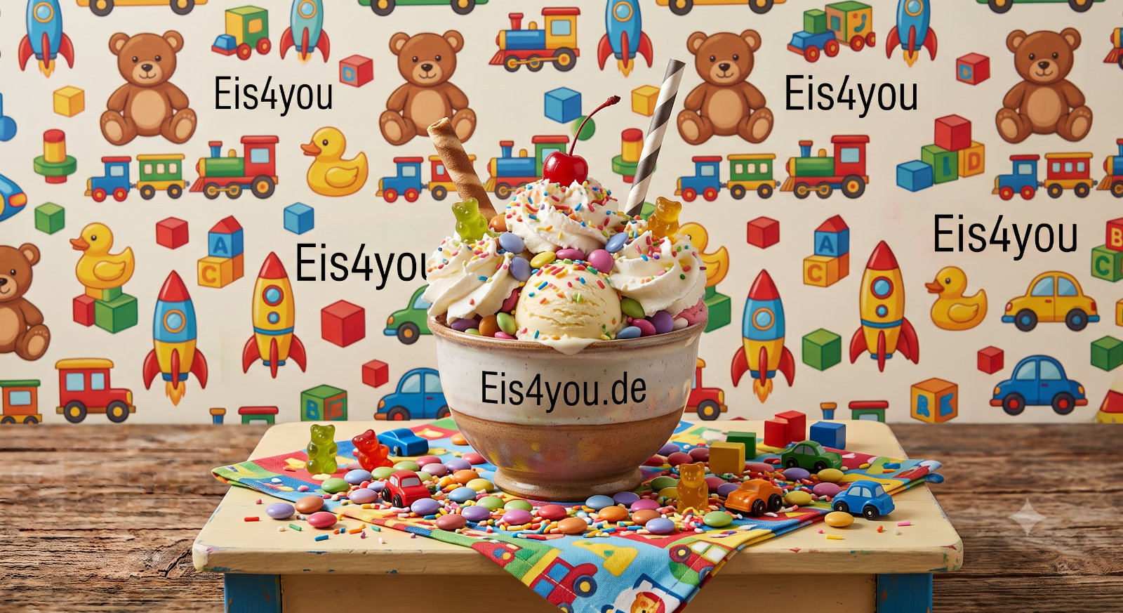 Kinder-Eisbecher „Kunterbunt“